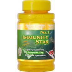 IMMUNITY STAR - pre zlepšenie činnosti imunitného a lymfatického systému, pri chrípke a viróze, Starlife 60 kaps