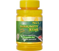 IMMUNITY STAR - pre zlepšenie činnosti imunitného a lymfatického systému, pri chrípke a viróze, Starlife 60 kaps