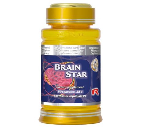 BRAIN STAR - pre výživu mozgových buniek a správnu funkciu mozgu, Starlife 60 kaps