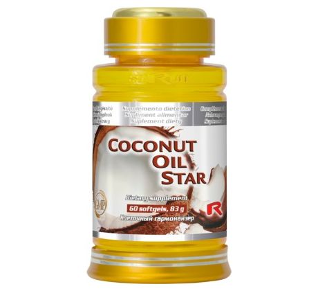 COCONUT OIL STAR - pre okamžitý príjem energie s antibakteriálnym účinkom, Starlife 60 kaps