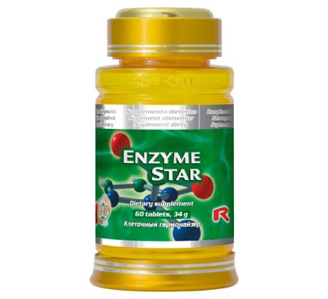 ENZYME STAR - unikátna zmes tráviacich enzýmov pre odstránenie tráviacich ťažkostí, Starlife 60 kaps