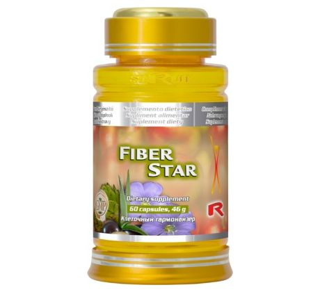FIBER STAR - vláknina pre zdravý črevný trakt, Starlife 60 kaps