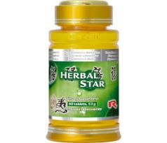 HERBAL STAR - na posilnenie imunity a stimuláciu vzniku protilátok, s protinádorovým účinkom, Starlife 60 tabl