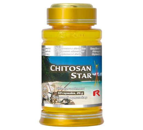 CHITOSAN STAR - pre zníženie hladiny cholesterolu a redukciu hmotnosti, Starlife 60 kaps