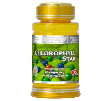 CHLOROPHYLL STAR - pre transport kyslíka v krvi, s protizápalovými účinkami, Starlife 60 kaps