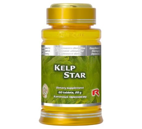 KELP STAR - prírodný zdroj jódu pre zdravú štítnu žľazu a metabolizmus, Starlife 60 tabl