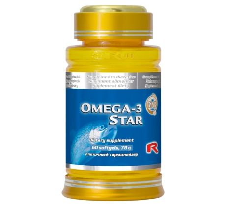 OMEGA-3 STAR - proti ateroskleróze a infarktu myokardu, Starlife 60 kaps