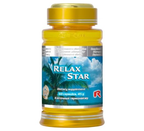 RELAX STAR - pre upokojenie organizmu, s protistresovými účinkami, Starlife 60 kaps