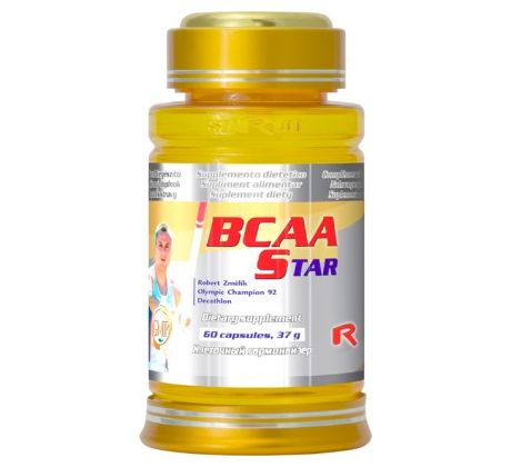 BCAA STAR - pre ochranu svalov pred poškodením pri fyzickej záťaži a pre regeneráciu svalov, Starlife 60 kaps