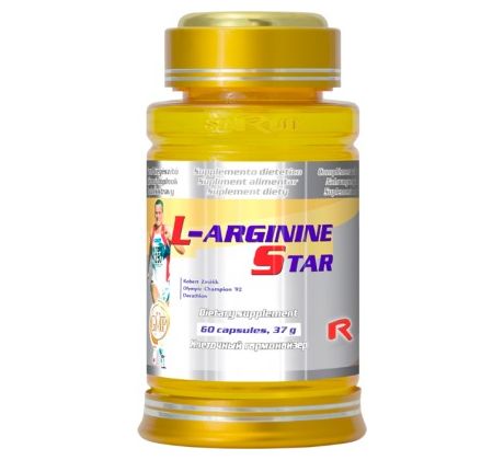 L-ARGININE STAR - pre regeneráciu tkanív a zväčšenie objemu svalovej hmoty, Starlife 60 kaps