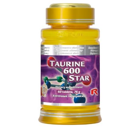 TAURINE 600 STAR - pre podporu organizmu pri zvýšenej športovej záťaži a pre zlepšenie svalovej a duševnej výkonnosti, Starlife 60 tabl