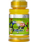 BIOTIN STAR - pre podporu nervovej sústavy, psychiky, vlasov, slizníc a pokožky, Starlife 60 tabl