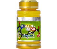 BIOTIN STAR - pre podporu nervovej sústavy, psychiky, vlasov, slizníc a pokožky, Starlife 60 tabl