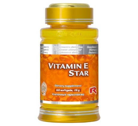 VITAMIN E STAR - s antioxidačnými účinkami pre dobrý zrak a správnu funkciu pokožky, Starlife 60 tob