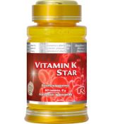 VITAMIN K STAR - pre podporu krvnej zrážanlivosti a stavbu zdravých kostí, Starlife 60 tabl
