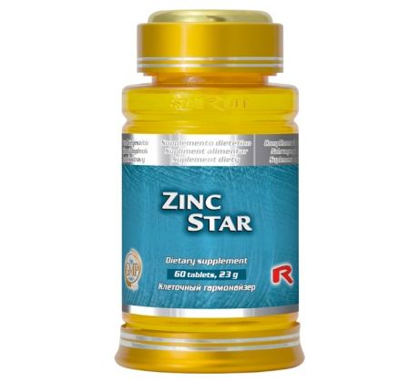 ZINC STAR - pre zdravé nechty, vlasy, zuby a kožu, Starlife 60 tabl