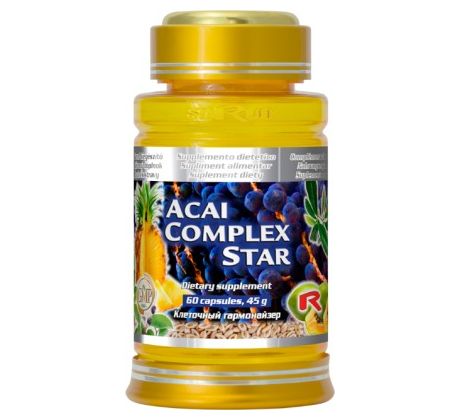 ACAI COMPLEX STAR - pre podporu trávenia a obranyschopnosti organizmu, Starlife 60 kaps