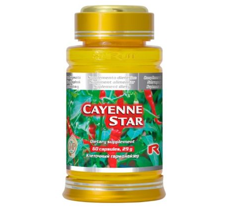 CAYENNE STAR - pre zlepšenie cirkulácie krvi a prekrvenia, Starlife 60 kaps