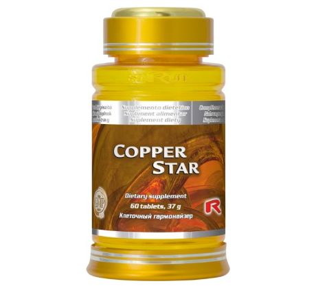 COPPER STAR - s obsahom medi pre pomoc pri tvorbe kostí a červených krviniek, Starlife 60 tabl