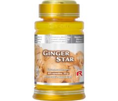 GINGER STAR - zázvor pre lepšie trávenie a proti nevoľnosti, Starlife 60 kaps