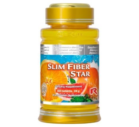 SLIM FIBER STAR - s obsahom vlákniny, pre zdravé trávenie a podporu imunity , Starlife 60 tabl