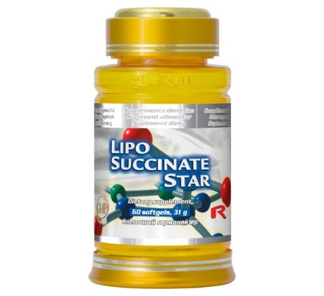 LIPO-SUCCINATE STAR - s obsahom kyseliny alfa-lipoovej a vitamínu E, Starlife 60 tob