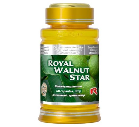 ROYAL WALNUT STAR - s antibakteriálnymi účinkami pre pomoc pri kožných problémoch, Starlife 60 kaps