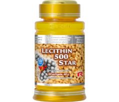 LECITHIN 500 STAR - pre zlepšenie pamäte, zdravé cievy a zníženie únavy a vyčerpania, Starlife 60 kaps