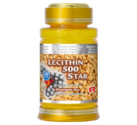 LECITHIN 500 STAR - pre zlepšenie pamäte, zdravé cievy a zníženie únavy a vyčerpania, Starlife 60 kaps