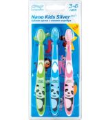 NANO KIDS PRO SILVER, AGE 3-6 - zubná kefka s iónmi striebra pre deti od 3 do 6 rokov, Starlife 3 ks