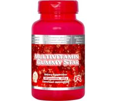 MULTIVITAMIN GUMMY STAR - gumové cukríky s obsahom vitamínov pre obranyschopnosť organizmu, Starlife 60 kaps