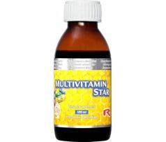 MULTIVITAMIN STAR – sirup s príjemnou chuťou obsahujúci vitamíny a minerálne látky pre imunitu, vitalitu a zdravý život, Starlife 120 ml