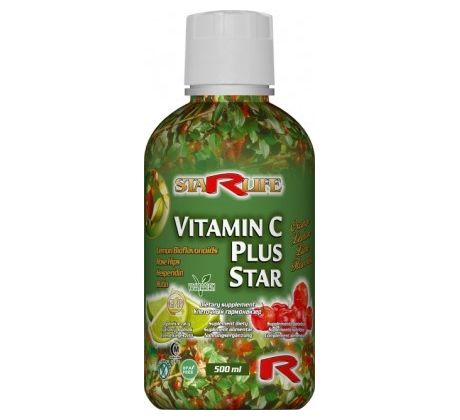 VITAMIN C PLUS STAR - pre podporu imunity, tvorby kolagénu a pri únave, Starlife 500 ml
