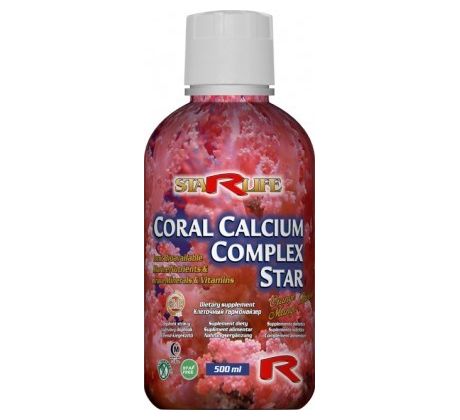 CORAL CALCIUM COMPLEX STAR - pri problémoch s kĺbami, kosťami, svalmi a zubami, Starlife 500 ml