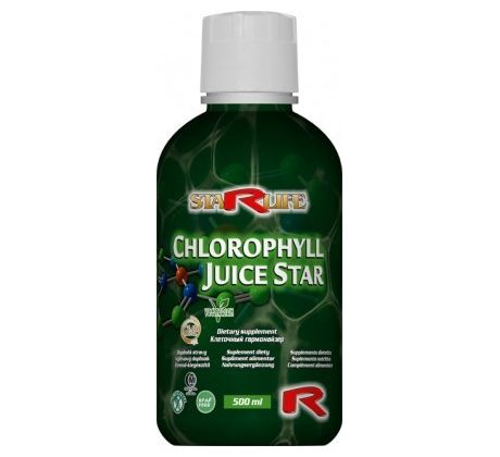 CHLOROPHYLL JUICE STAR - pre transport kyslíka v krvi, s protizápalovými účinkami, Starlife 500 ml