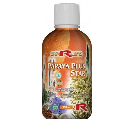 PAPAYA PLUS STAR - pre správne trávenie a obranyschopnosť organizmu, Starlife 500 ml