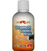 VITAMIN D3 CHERRY STAR - pre zvýšenie obranyschopnosti organizmu a udržanie normálneho stavu kostí a svalov, Starlife 500 ml