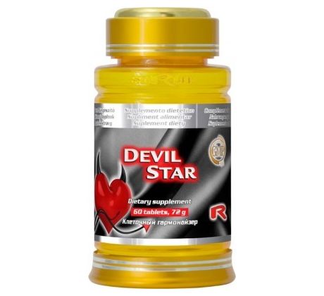 DEVIL STAR - pre skvalitnenie erekcie a predĺženie sexuálneho pôžitku, Starlife 60 kaps