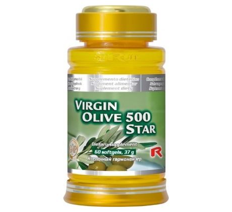 VIRGIN OLIVE 500 STAR - panenský olivový olej pre celkovú podporu organizmu, Starlife 60 kaps