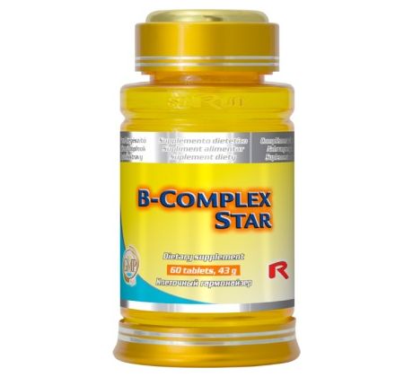 B-COMPLEX STAR - s obsahom všetkých vitamínov skupiny B, Starlife 60 tabl