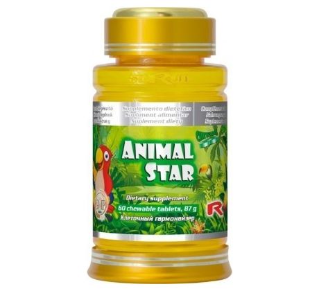 ANIMAL STAR - s obsahom vitamínov, minerálov a antioxidantov pre deti, Starlife 60 tabl