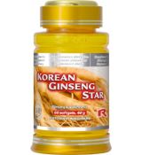 KOREAN GINSENG STAR - pre podporu imunity a na zvýšenie fyzického, duševného a sexuálneho výkonu, Starlife 60 kaps