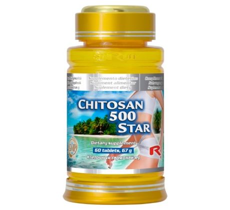 CHITOSAN 500 STAR - pre zníženie hladiny cholesterolu a redukciu hmotnosti, Starlife 60 tabl