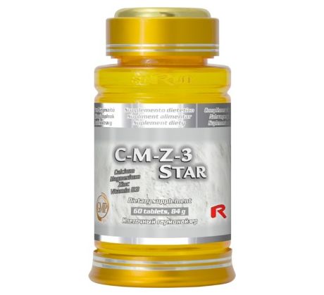 C-M-Z-3 STAR - vápnik, horčík a zinok pre podporu celého organizmu, Starlife 60 tabl