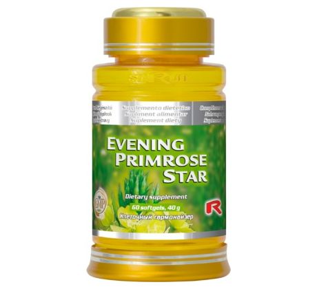 EVENING PRIMROSE STAR - pre správnu funkciu organizmu a zdravia, Starlife 60 kaps