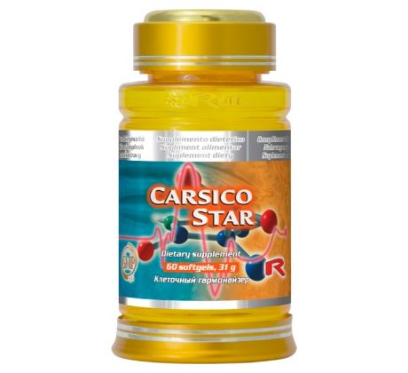 CARSICO STAR - doplnok stravy s koenzýmom Q10, L-karnitínom a vitamínom E 60 tob