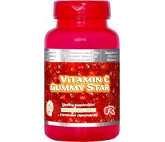 VITAMIN C GUMMY STAR - gumové cukríky s obsahom vitamínu C pre zvýšenie obranyschopnosti organizmu, Starlife 60 kaps