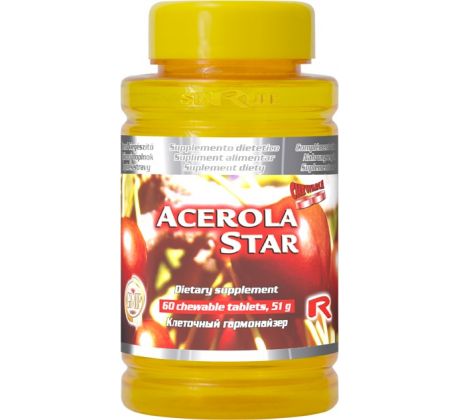 ACEROLA STAR - prírodný vitamín C z juhoamerických pralesov, Starlife 60 tabliet