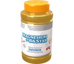 MAGNESIUM + B6 STAR STAR - zníženie únavy, bolesti hlavy, podpora imunity a nerovej sústavy. Starlife 60 tabliet