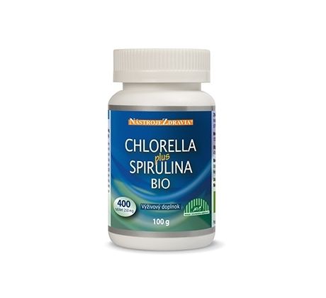 Chlorella Plus Spirulina BIO, 100g, 400 tabletiek